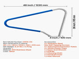 Pool Rail, 122 x 91.5 cm Pool 100kg Load Capacity Heavy Duty 304 Stainless Steel Swimming V952-BXGYCFSDDB4834UDG001V0