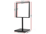 A1 Frame Pedestal Sign Holder Poster Stand Display Board Double Sided 60x90cm SIB-H165-A1-BK