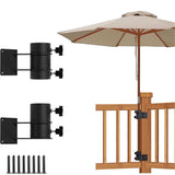 A pair Patio Umbrella Holder,Stainless Steel Offset Patio Umbrella Stand Umbrella Clamp Mount V1192-AZ-W-5291