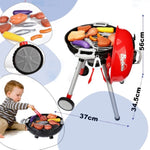 Kids BBQ Pretend Play Cooking Set Sausages Utensils Barbecue Grill Toy Cooker V891-TOY-BBQS-X1