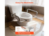 Raised Seat with Arms, 136.1 kg Load Capacity, 88.9 mm Lift Height, Widened Commode Elevated V952-AZSJGMTZD35YISHJB001V0
