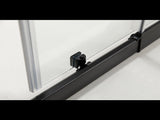 Adjustable 1200x1200mm Double Sliding Door Glass Shower Screen in Black V63-843921