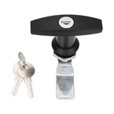 T-Handle Door Lock Truck Cap Locking with 2 Keys for Most of Truck Cap Toppers Tops Black V1366-AZ2-W-17881