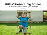 ROVO KIDS Ultimate Outdoor Monkey Bars Playset Frame, with Climbing Wall, Disc Swing, Rope Ladder V219-PLYNJPRVMB3B