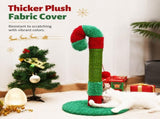 Cat Christmas Tree Scratcher Post with Spring Bobbing Head and Hanging Ball, Festive Santa and Candy V1341-ZY-6XCYMMFP