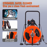 VEVOR Drain Cleaner Machine Electric Drain Auger 100 FT x 3/4In Auto Feed V952-ZDJJKLSGDSTJZL4U4V3