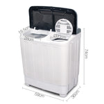 Devanti Portable Washing Machine Twin Tub 5KG White PWM-T-98-WH