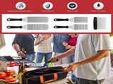 8Pcs Professional Stainless Steel Griddle Spatula Tools With Storage Bag, Griddle Accessories Kit V1188-MS-825-002