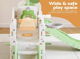 Keezi Kids Slide Swing Set Basketball Hoop Ring Football Outdoor Toys 140cm Green KPS-SLIDE-INSECT-4IN1-GN