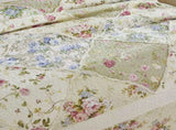 100% Cotton Ivory Cottage Rose Coverlet Bedspread Set V745-MMPAC06498Q13U