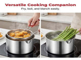 4pcs New Deep Fryer Pot Set, 304 Stainless Steel Fryer Deep Fryer Basket Mini Stainless Steel Deep V1107-122-80341-SLR-4PCS