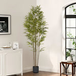 SOGA 2X 240cm Lucky Bamboo Tree Bambusa Vulgaris Artificial Plant w/ 7 Branches Home Accent Decor APLANTFHZ24X2