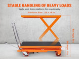 Hydraulic Lift Table Cart, 330lbs Capacity 50" Lifting Height, Manual Double Scissor Lift Table with V952-SJYYSJPTCCS4BSRWBV0