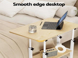 Artiss Laptop Desk Height Adjustable Mobile Workstation Computer Desks 60CM LA-DESK-C-60-2T-WH