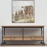 Cows In The Paddock Framed Canvas 80x80cm V637-E592466