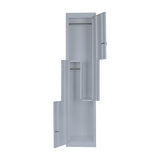 Grey Two-Door L-shaped Office Gym Shed Storage Lockers V63-835121