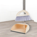 Broom and Dustpan Set with Telescoping Handle - Adjustable Cleaning Kit for Hardwood Floors Tile and V1366-AZ2-W-12976