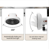 Household Wall-Mounted Small Fan Charging Multi-Functional Rechargeable Fan Portable Shaking V1369-AZ3-W-11765