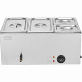 VEVOR Commercial Electric Food Warmer 4-Pan Countertop Buffet 15.5L Bain Marie V952-SYSPBWQPTK21BEO5GV3
