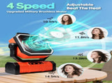 20000mAh Portable Camping Fan, Rechargeable Battery Operated Oscillating Camp Tent Fan W/Remote V1079-CAMPINGFANOG