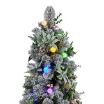 Snowy Crown Pine Potted Christmas Tree 1.2m Multicolour Pre-Lit with Snowball Lights 112_SENCR103