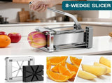 French Fry Cutter, Professional Stainless Steel Potato Cutter with 1/2", 1/4", 3/8" & Wedge Blades V1258-DP02-C-420
