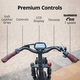 VALK Nomad Electric Fat Tyre Bike, 350W, 32km/hr, Throttle ebike, Disc Brakes, Step-Through Alloy, V219-BIKSRFVAS4KA