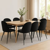 Levede 8x Dining Chairs Kitchen Cafe Black CH1037-2-BKX4