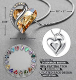 Infinity Love Heart Necklace, Birthstone Necklace for Women, Jewelry for Women with Healing V1164-325796