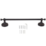 Towel Bar Copper Retro Space Saving 40CM Multifunctional Tilt Proof Single Towel Rack for Bathroom V1294-YM0706-3112230063311
