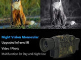 Night Vision Monocular Binoculars 4K IR Digital Telescope for Adult Hunting Camping-Multicolor V1263-JX-7690-2