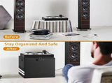 Record Storage Box with Lock,FireproofWater Resistant Record Organizer Storage for 100 Single V1192-AZ-W-5006