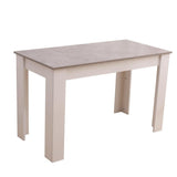 Grey Rectangular Dining Table with 4x Green Velvet Chairs V264-DNT-409C-LGR-DNC-414V-GRN-4