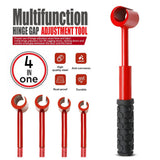 4-in-1 Hinge Gap Adjustment Wrench Set with Interchangeable Socket Heads for Fixing Door Sag, V1341-ZY-5WS2DM6G-THREADSTYLERED