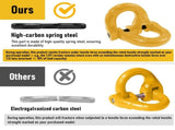 2SET 3.15T Sling Hook Heavy Duty Hammerlock/Slip Hook Kit With Swivel Winch & Safety Latch- Yellow V1181-SH-315T-YE