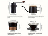 6-Piece Pour Over Coffee Set, Coffee Machine Gift Box, Pour Over Coffee Kettle, Coffee Cup, Coffee V1232-KFLXTZ003
