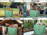 2-Pack 132 Gallon Yard Waste Bags, Reusable Heavy Duty Collapsible Garden Leaf Bags with Plastic V1258-DP02-C-236