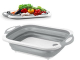 Collapsible Cutting Board - Portable Multi-Purpose Dish Tub - Washing and Draining Fruits and V1192-AZ-W-12657