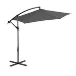 Milano Outdoor - Outdoor 3 Meter Hanging and Folding Umbrella - Charcoal ABM-401036