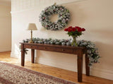 Christabelle Snowy Crown Pine Christmas 2pc Set 6cm Christmas Wreath and Garland with LED Light CMB-SENCR-WG