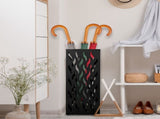 Metal Umbrella Indoor Holder Entryway Hollowed Square Decorative Umbrella Racks and Stands V1192-AZ-W-31842
