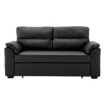 Sarantino Faux Leather Sofa Bed Couch Lounge - Black SOFA-M2900-PVC-BK