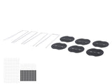 100pcs Stake Staple U Shaped Hot Dip Galvanized Steel Ground Pin Landscape Spikes with Buffer Washer V1294-YM0901-3111240212911