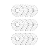 Glass Bobeches forstick Holders,24 Pcs Ribbed Drip Protectors Rings for Tapers, V1192-AZ-W-20737