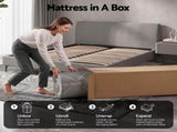 Giselle Queen Mattress 26cm Firm Pocket Spring Dual Edge Support Dark Grey MATTRESS-E-CARBON-26-Q