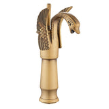 Swan-Shaped Single-Handle Single-Hole Vessel Faucet Deck-Mounted Bathroom Sink Faucet, Tall Model, V1107-113-27091-BRO-33CM