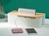 Router Organizer Box Power Strip Arrangement Shielding WiFi Router Cord Holder Storage Box for V1294-YM0901-3117240170712