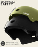 OutdoorMaster Skateboard Bike Helmet for Adults &Youth - Multi-Sport Certified Impact Resistant with XFOM-OMK-MGGR-M