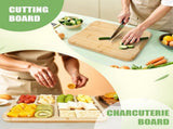 CARLA HOME Bamboo Charcuterie Board with Lid & Handle ideal Gift for Kitchen, Party & Picnic LSB-36136