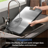 Reversible Cutting Board Titanium PP or Stainless Steel PP, Food Grade Non-Slip Durable V1188-MS-325-1414